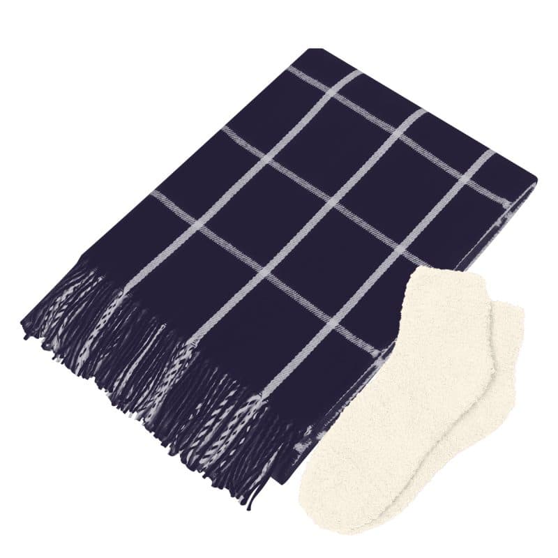 Charleston Throw & Fuzzy Socks Set - 3