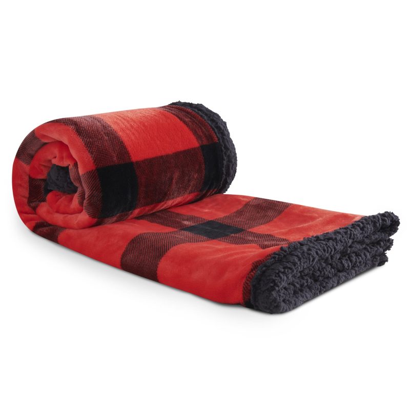 Field & Co.® Buffalo Plaid Sherpa Blanket - 8