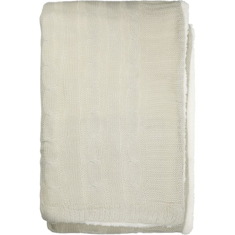 Field & Co.® Cable Knit Sherpa Blanket - 1