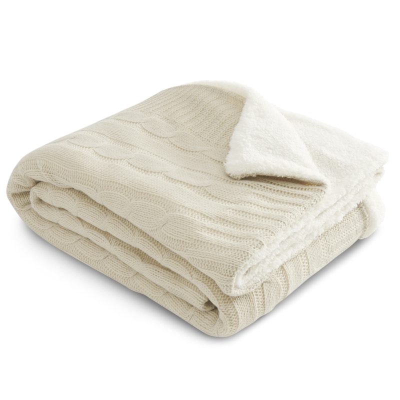 Field & Co.® Cable Knit Sherpa Blanket - 2