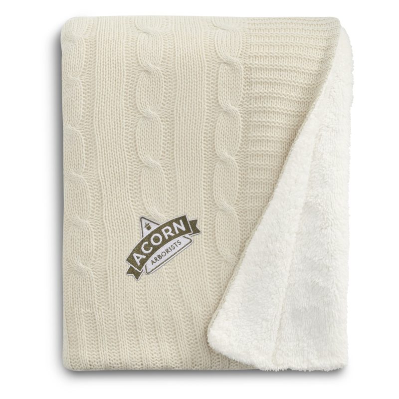 Field & Co.® Cable Knit Sherpa Blanket - 7