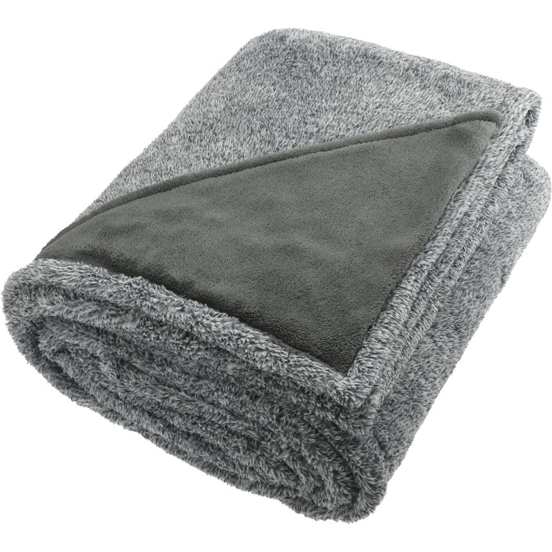 Heathered Fuzzy Fleece Blanket - 1