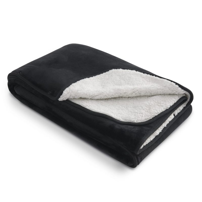 Oversized Wearable WFH Cozy Fleece Sherpa Blanket - 2