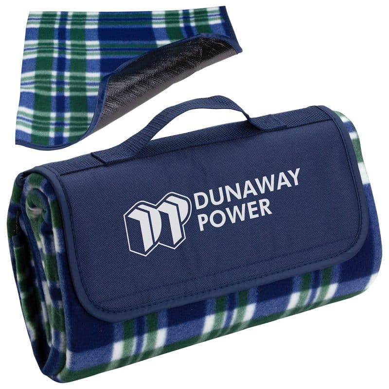 Plaid Barrel Fleece Picnic Blanket - 6