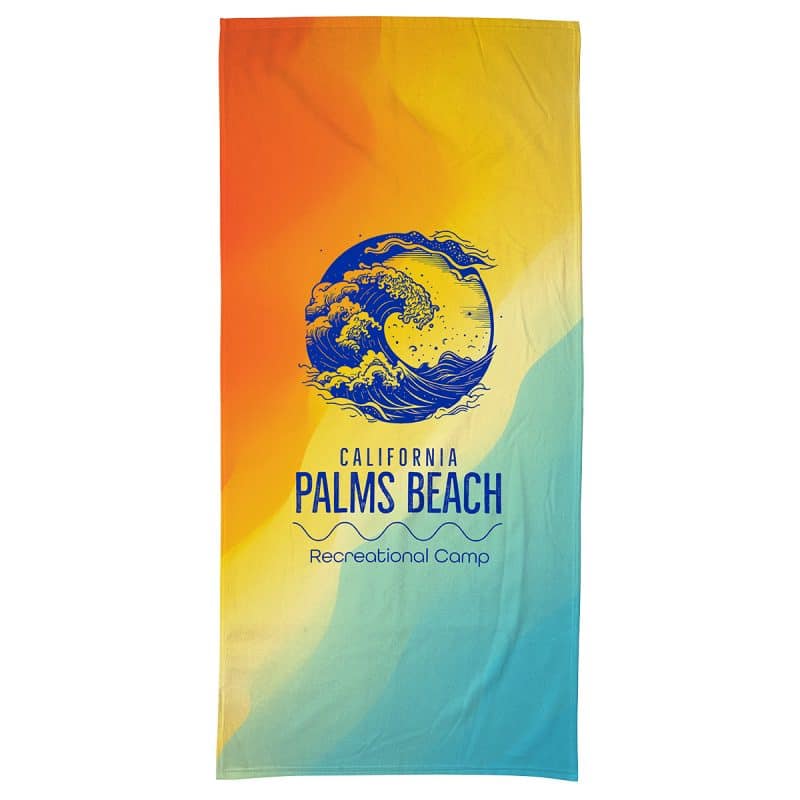 Silk Touch Beach Blanket/Towel 30" x 60" 360GSM Poly/Cotton - Full Color - 2