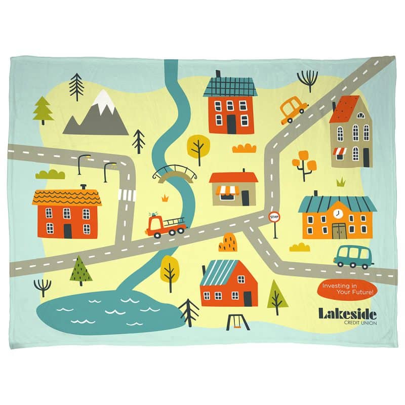 Silk Touch Blanket 60" x 80" 300GSM Polyester - Full Color - 2
