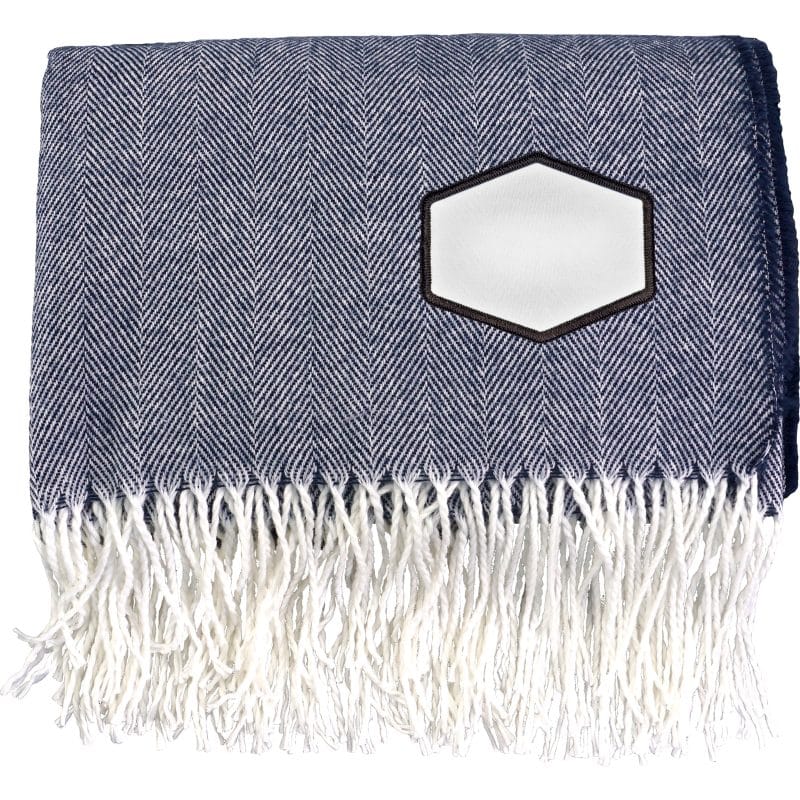 Fringed Emblem Throw Blanket - 3