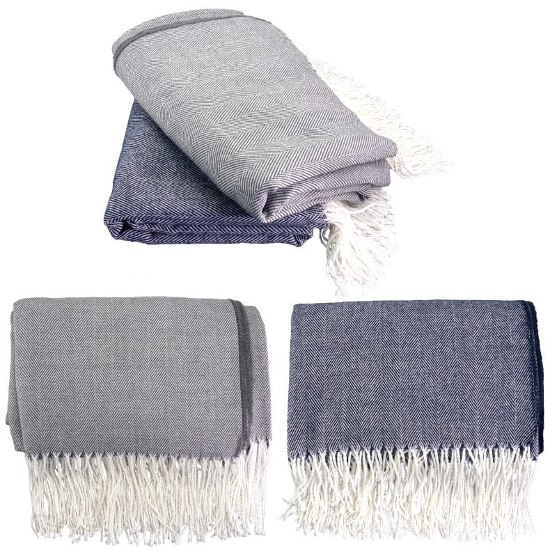 Fringed Throw Blanket - 1