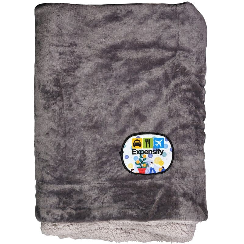 Sherpa Fleece Embroidered Emblem Blanket - 2