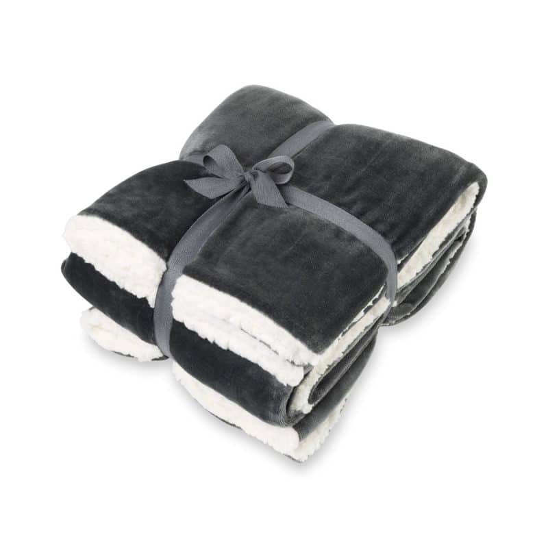 Mink Sherpa Blanket - Charcoal - 1