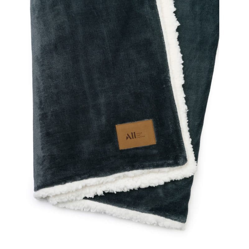 Mink Sherpa Blanket - Charcoal - 2