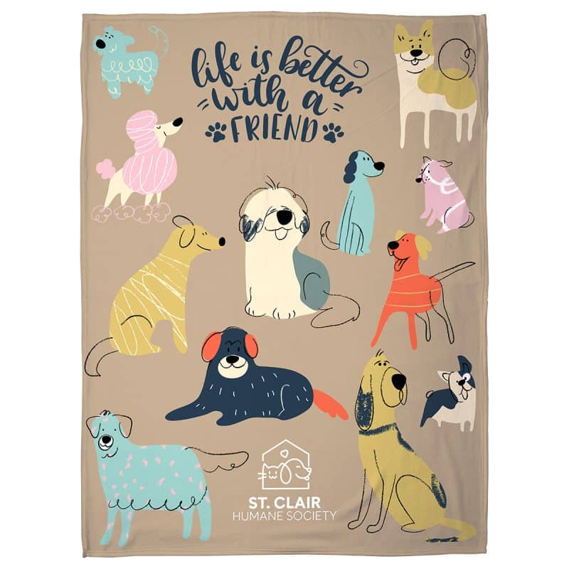 Light-Weight Brushed Fleece Blanket 50" x 60" 300GSM - Full Color - 2
