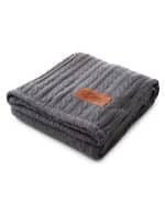 Cable Knit Sherpa Throw