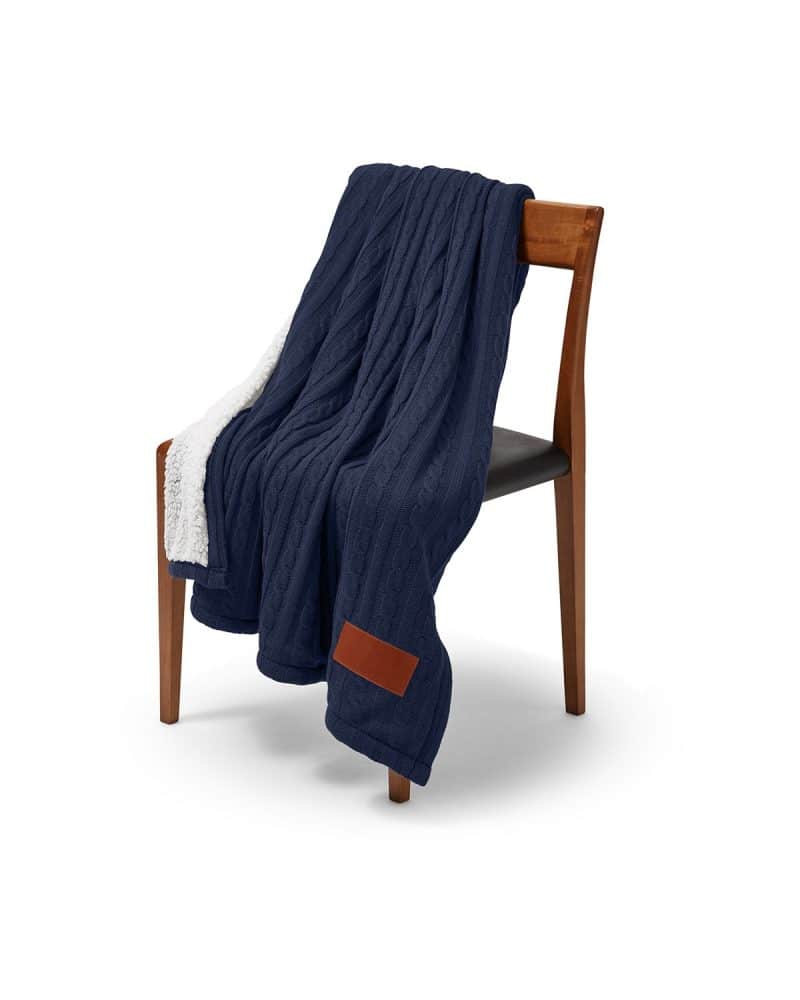 Cable Knit Sherpa Throw - 4