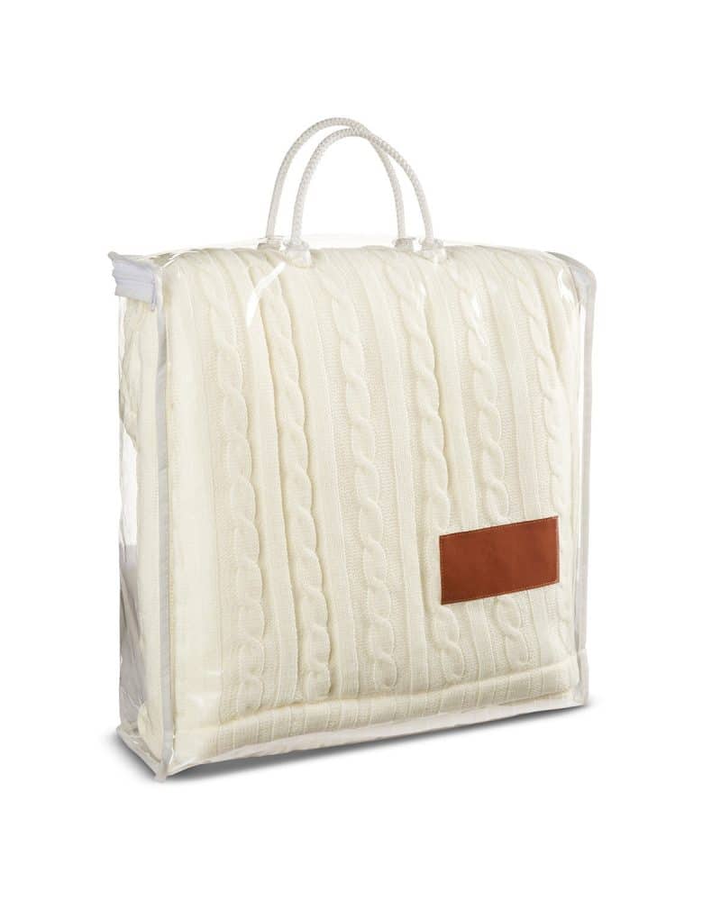 Cable Knit Sherpa Throw - 7