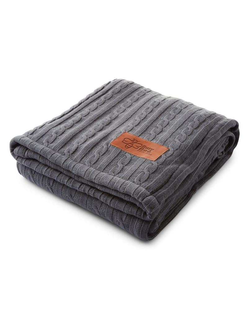 Cable Knit Sherpa Throw
