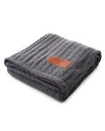Cable Knit Sherpa Throw - 8