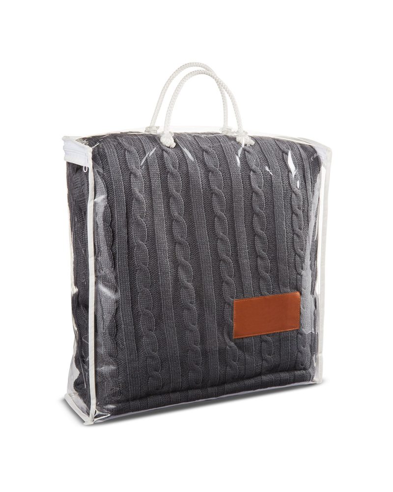 Cable Knit Sherpa Throw - 9