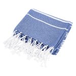 Recycled Beach Blanket With Tassel Fringe - 1