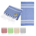 Recycled Beach Blanket With Tassel Fringe