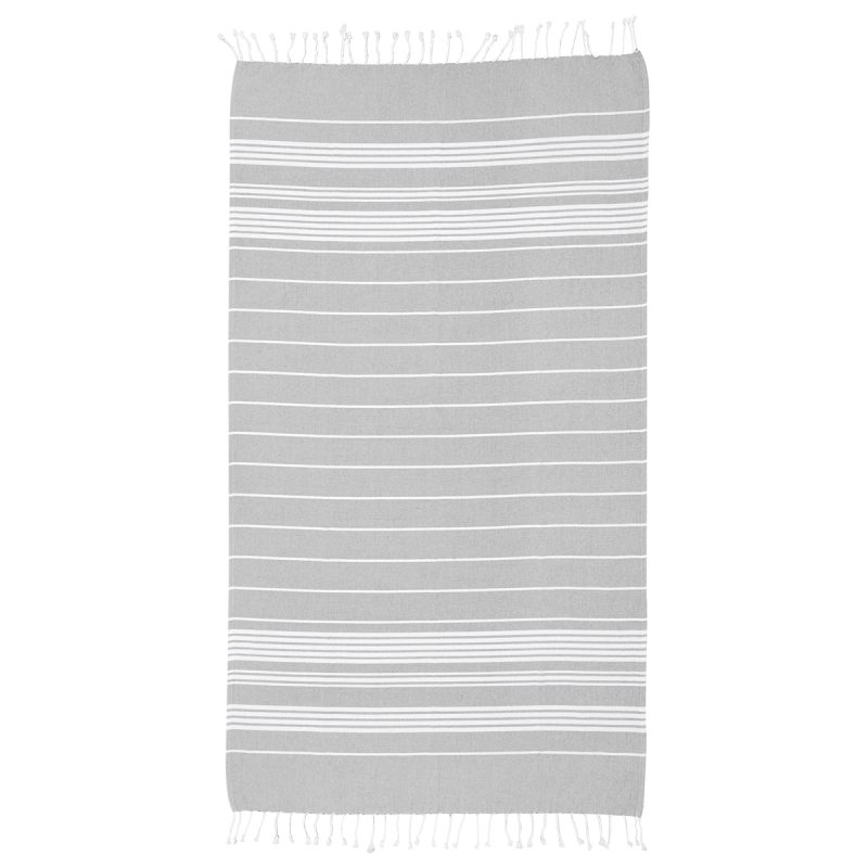 Recycled Beach Blanket With Tassel Fringe - 6