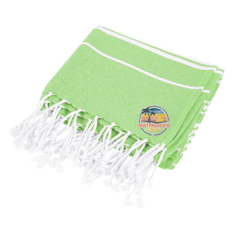 Recycled Beach Blanket With Tassel Fringe - 8