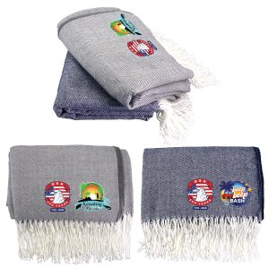 Patriotic Fringed Throw Blanket