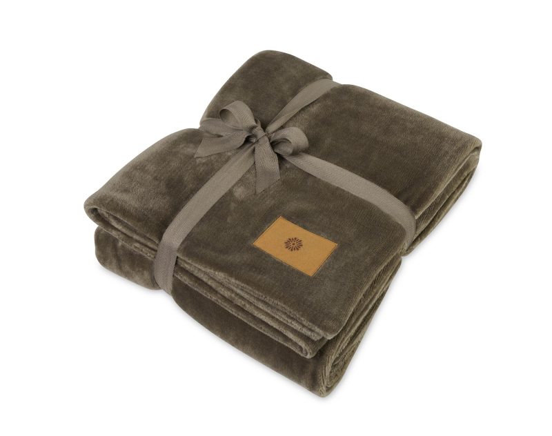 Mink Ever Soft Throw Recycled Blanket - Mocha