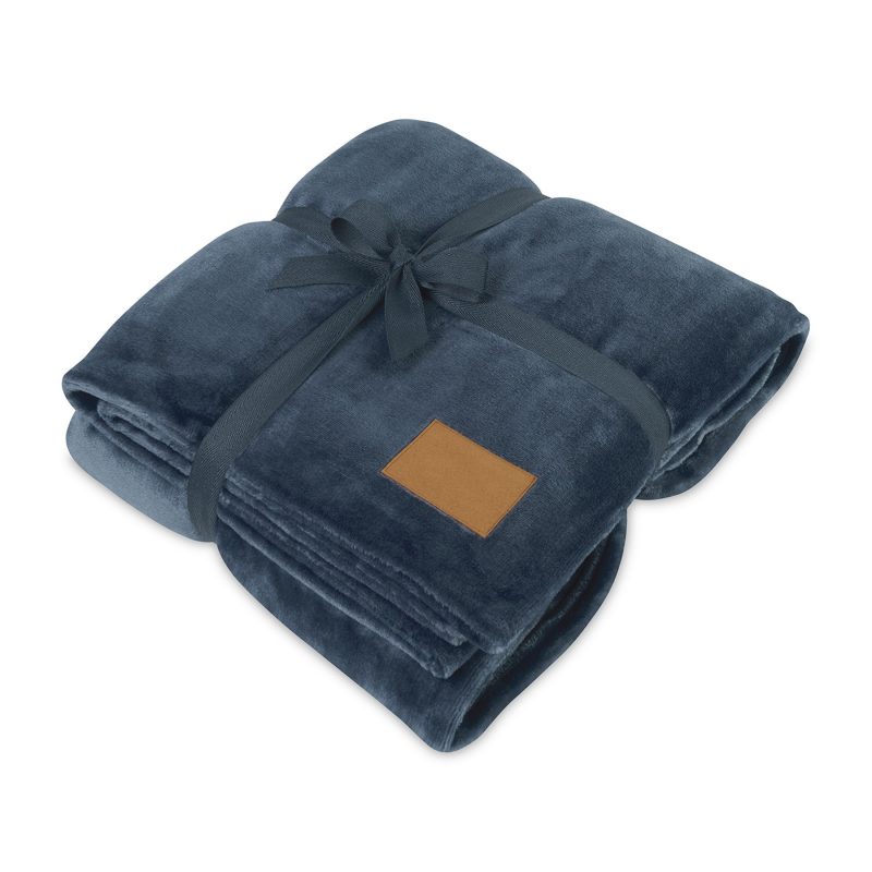 Mink Ever Soft Throw Recycled Blanket - Vintage Indigo - 1