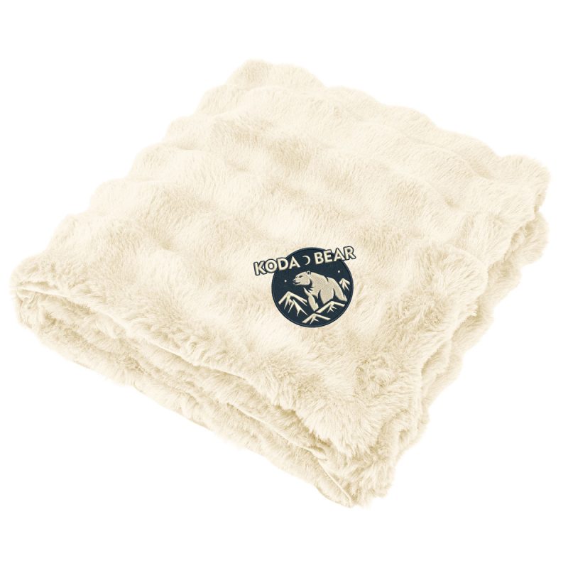 Faux Fur Rpet Bubble Blanket - 2