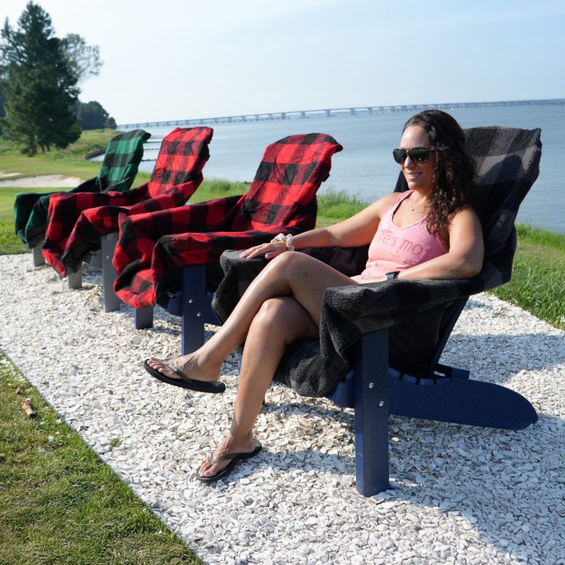 City Bonfires The Chair Blanket - Green Plaid - 8