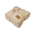 Luxe Nordic Recycled Polyester Throw Blanket - Fawn
