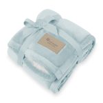 Minkie Sherpa Recycled Polyester Baby Blanket - Hush Blue