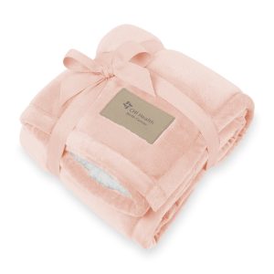 Minkie Sherpa Recycled Polyester Baby Blanket - Petal Pink