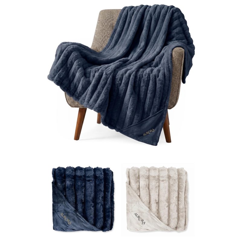 Aurora Faux Fur Polyester Blanket - 6