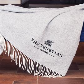 Herringbone Wool Blanket (Embroidered)