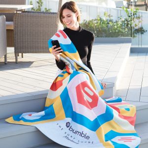 Oversize Heather Gray Sweatshirt Blanket (sublimated)