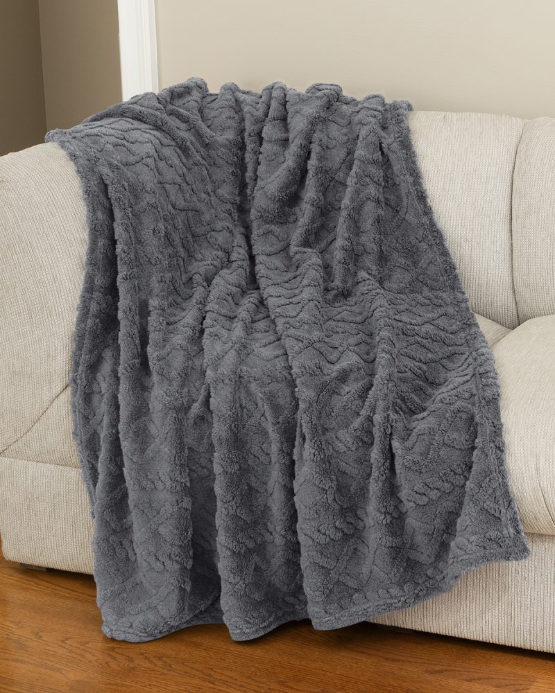 Powder Recycled Sherpa Blanket. - 6