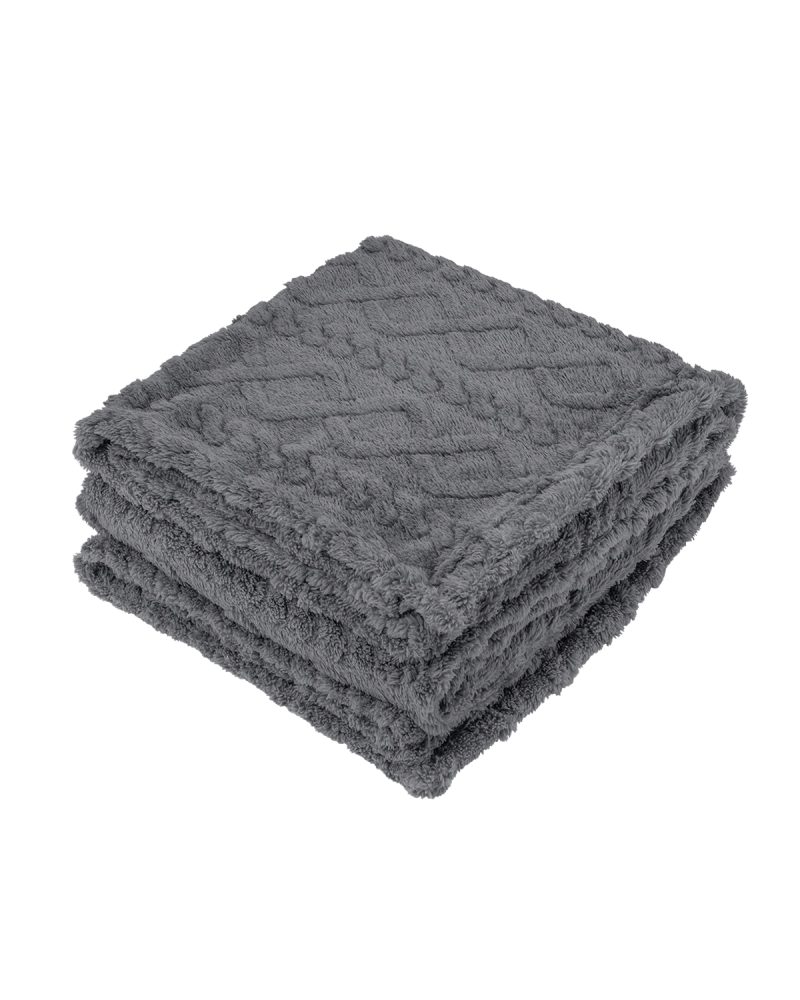 Powder Recycled Sherpa Blanket. - 8
