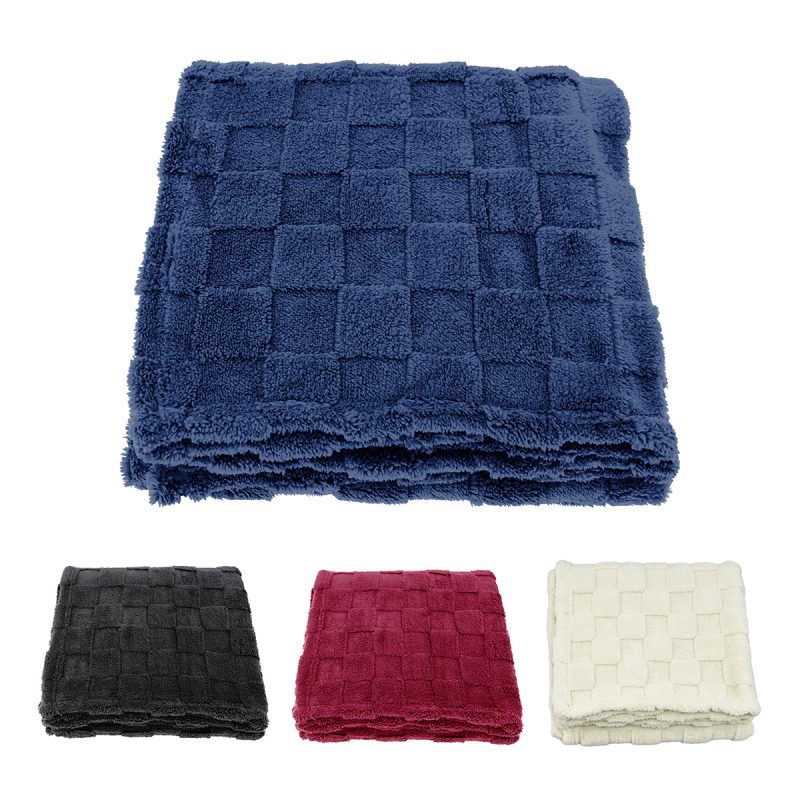 Riviera Soft-Plush Checkerboard Blanket - 1