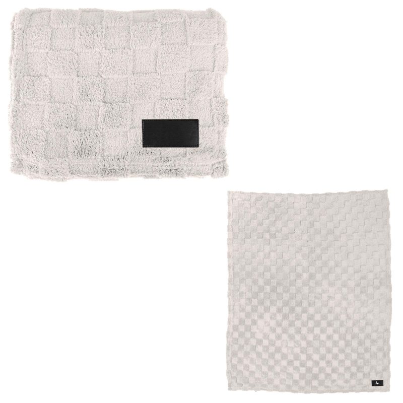 rPET Checkered Sherpa Fleece Blanket - 3