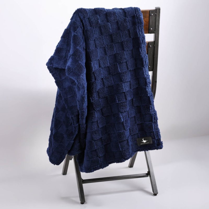 rPET Checkered Sherpa Fleece Blanket - 4